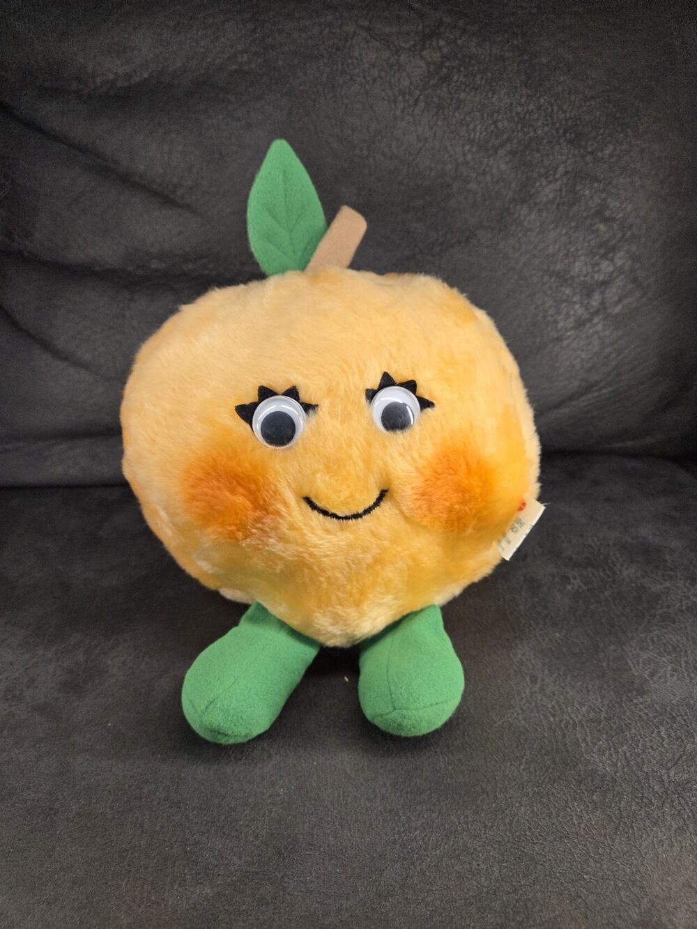 Vintage 1982 Del Monte Country Yumkins Lushie Peach Plush Trudy Toys Advertising